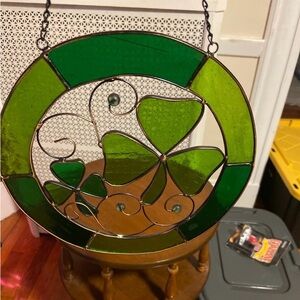 Stained glass shamrock